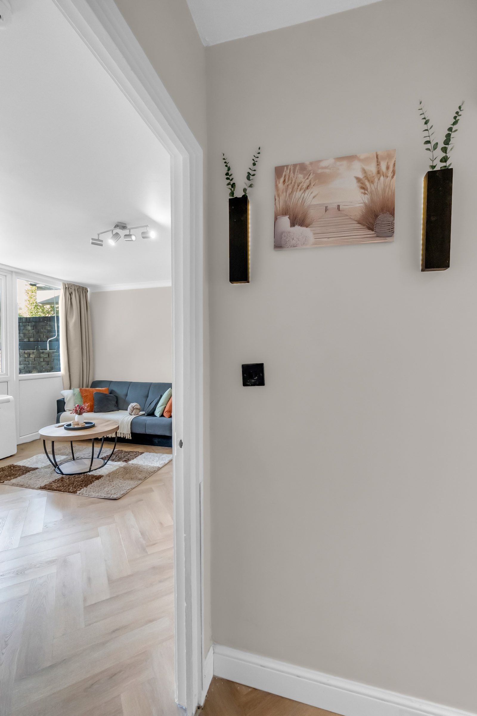 Hallway into living room